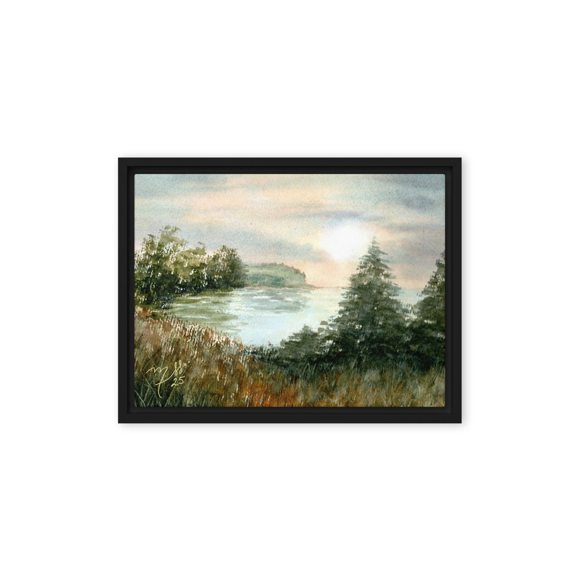 Original Watercolor Landscapes - Day Dreaming at the Lake