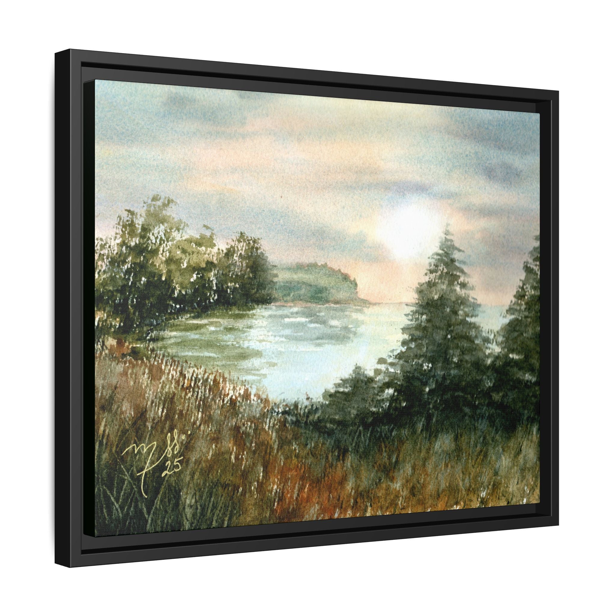 Original Watercolor - Dreaming at the Lake