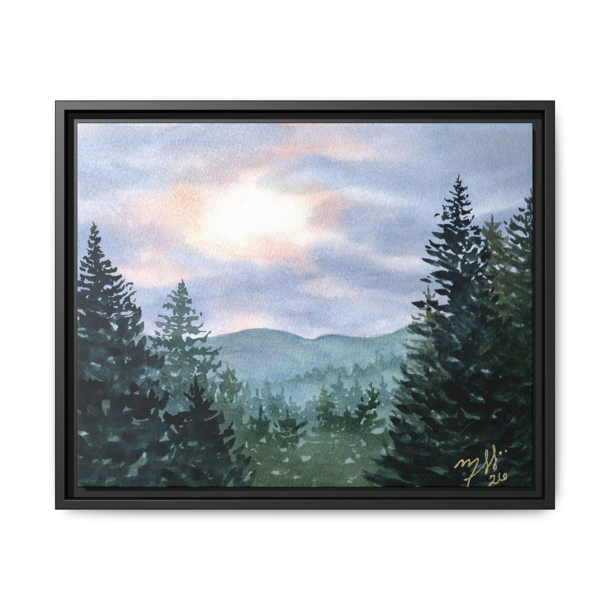 Original Watercolor - Misty Morning Retreat