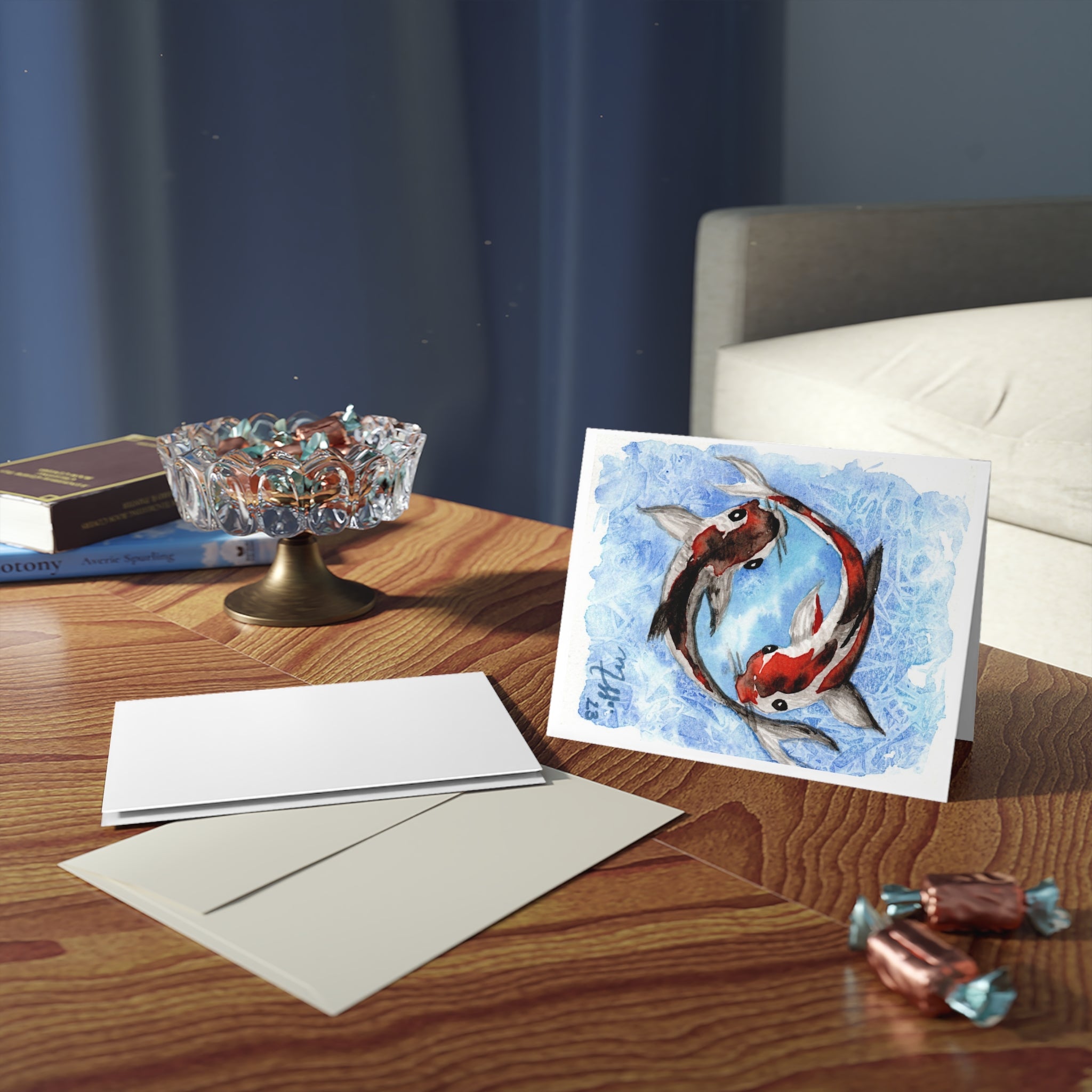 Koi Fish Watercolor Greeting Cards — Blank Note Cards (8/16/24)