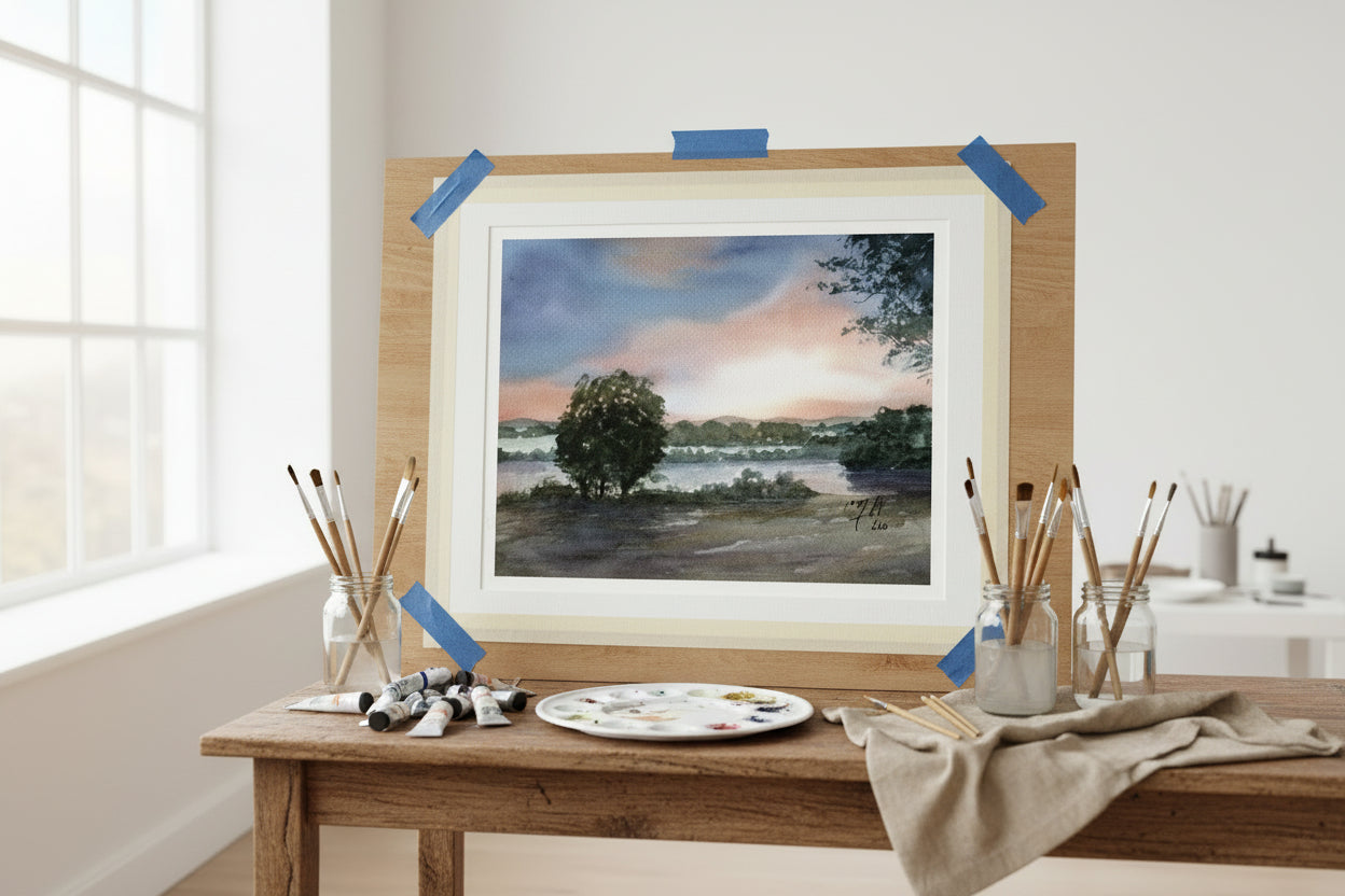 Original Watercolor - Serene Evening