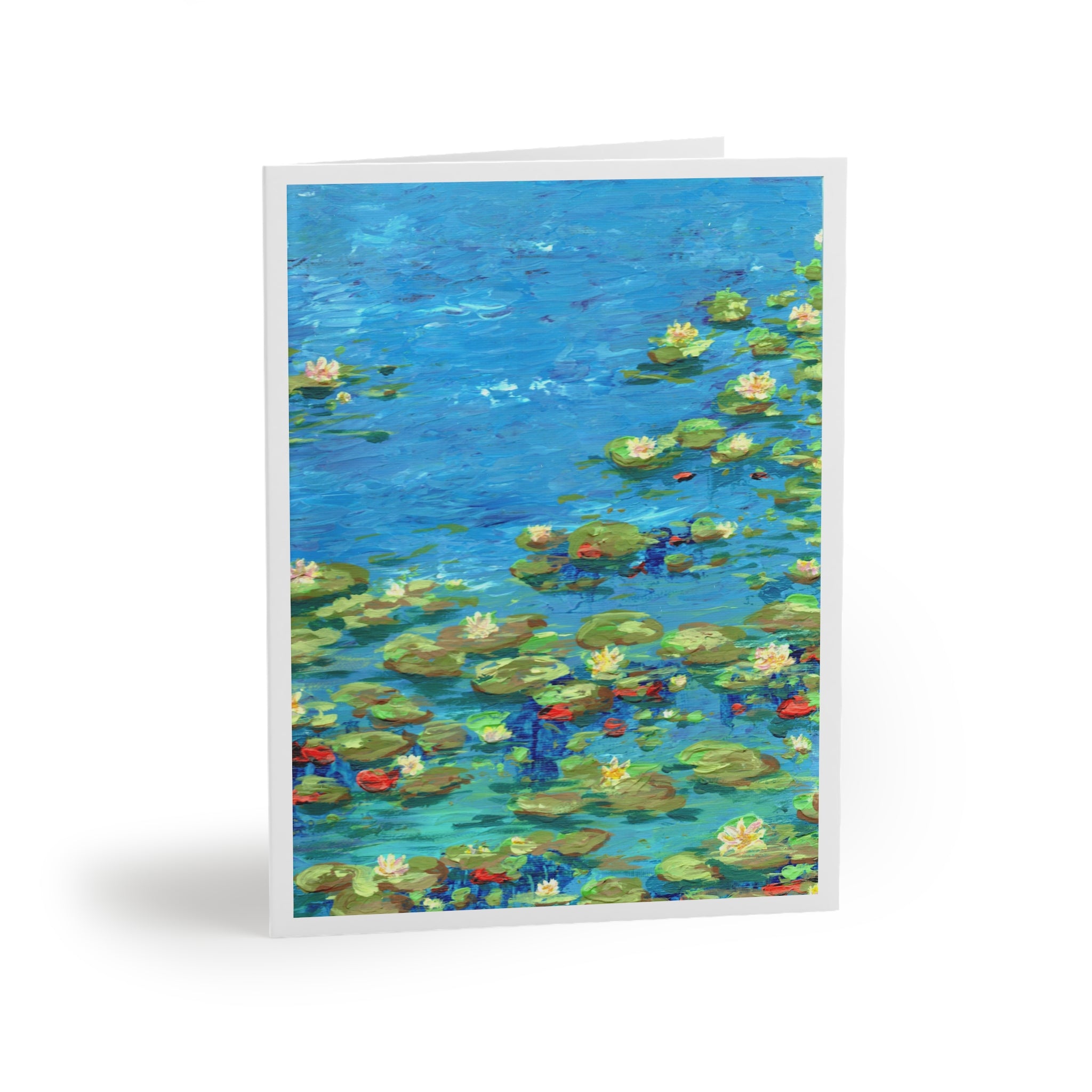 Water Lily Art Greeting Cards — Blank Note Cards Set (8/16/24)