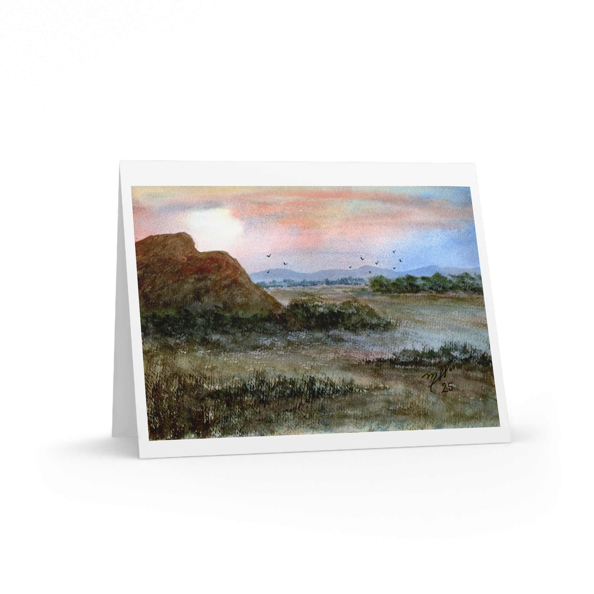 Scenic Sunrise Landscape Greeting Cards — Pack of 8/16/24