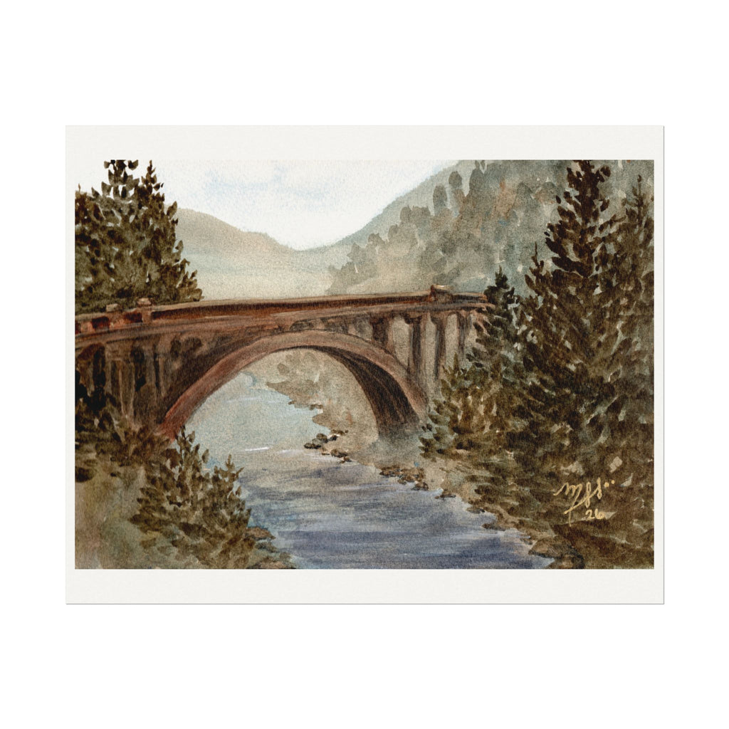 Original Watercolor - Rainbow Bridge to McCall