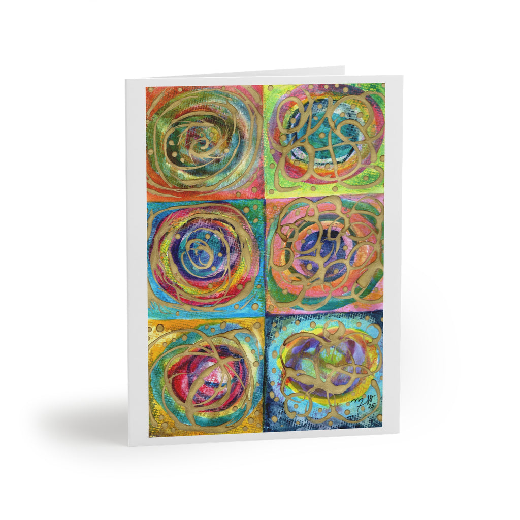 Abstract Swirl Greeting Cards — Colorful Art Notecards (8/16/24 pcs)