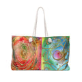 Abstract Floral Weekender Bag – Colorful Boho Travel Tote