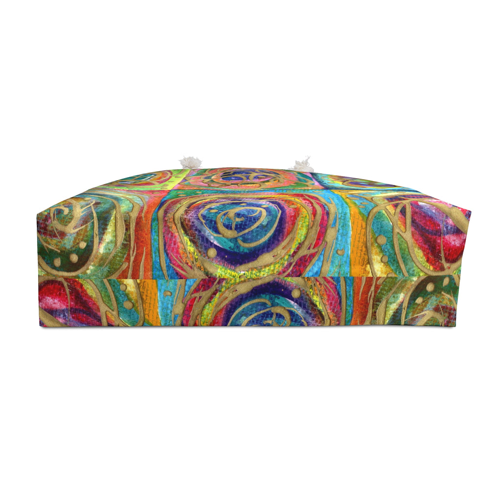 Colorful Abstract Mosaic Weekender Bag – Vibrant Boho Travel Tote