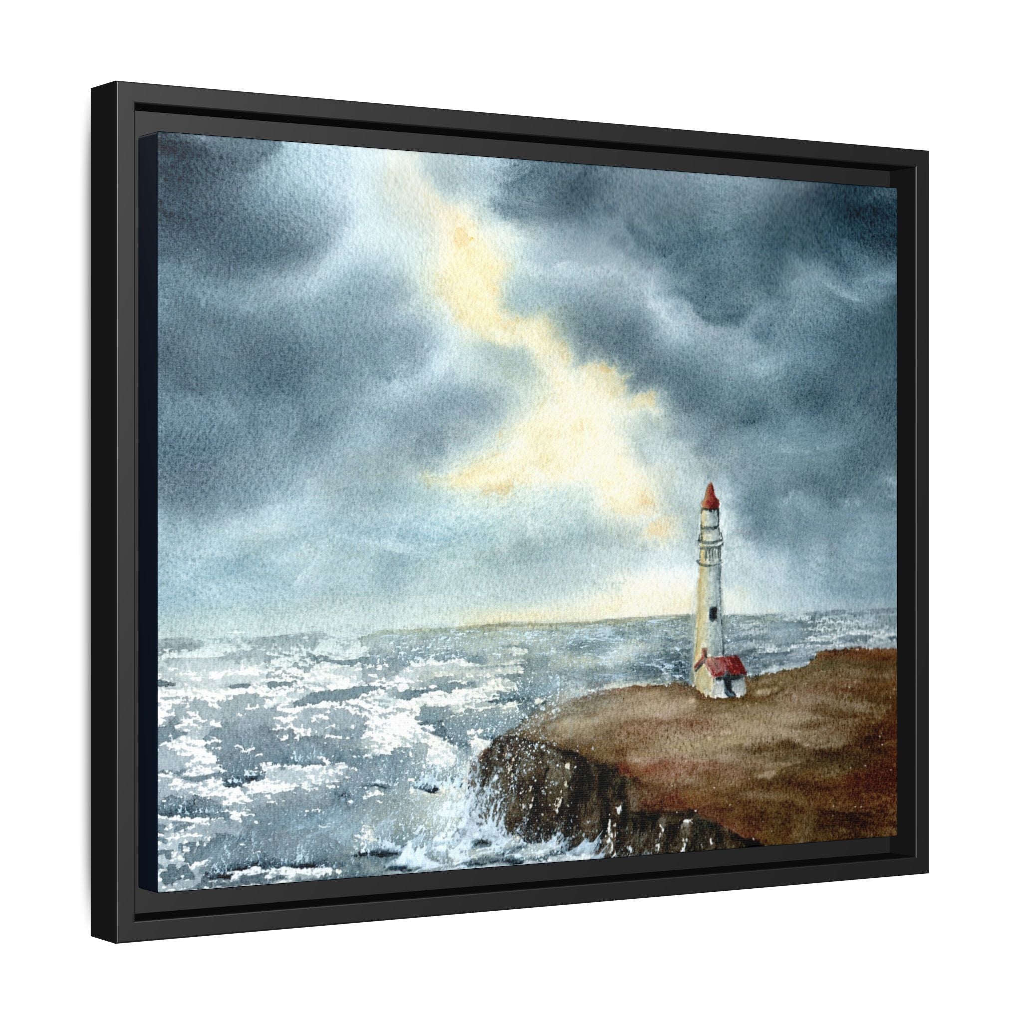 Original Watercolor - Storm on the Coast