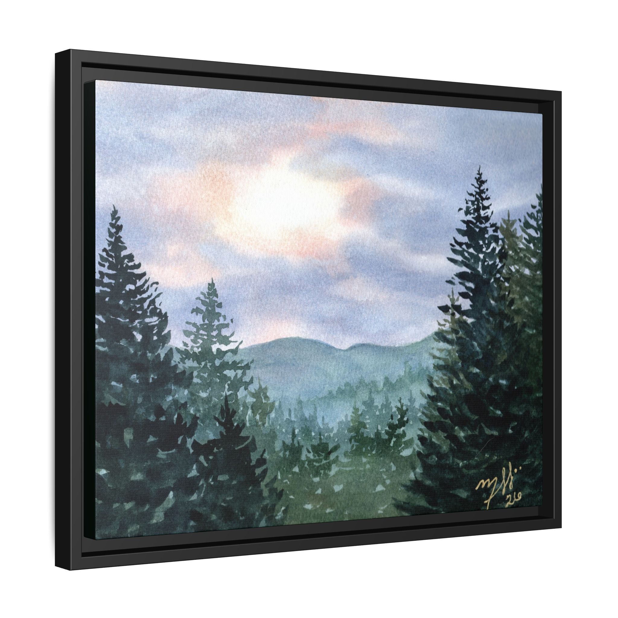 Original Watercolor - Misty Morning Retreat