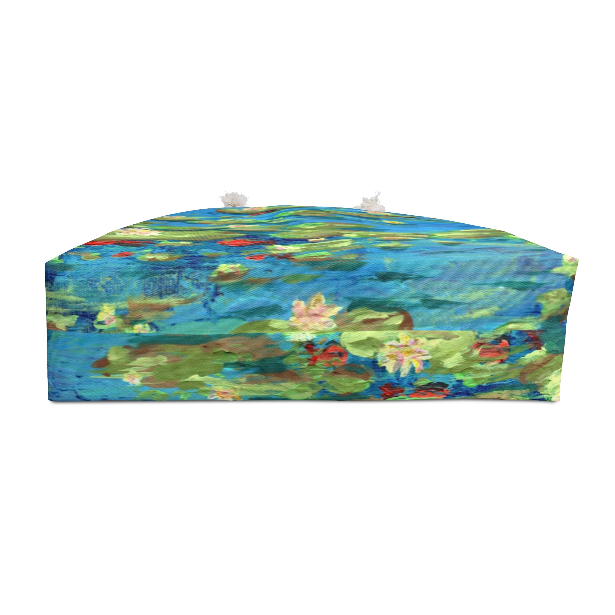 Water Lily Weekender Bag — Impressionist Floral Travel Tote