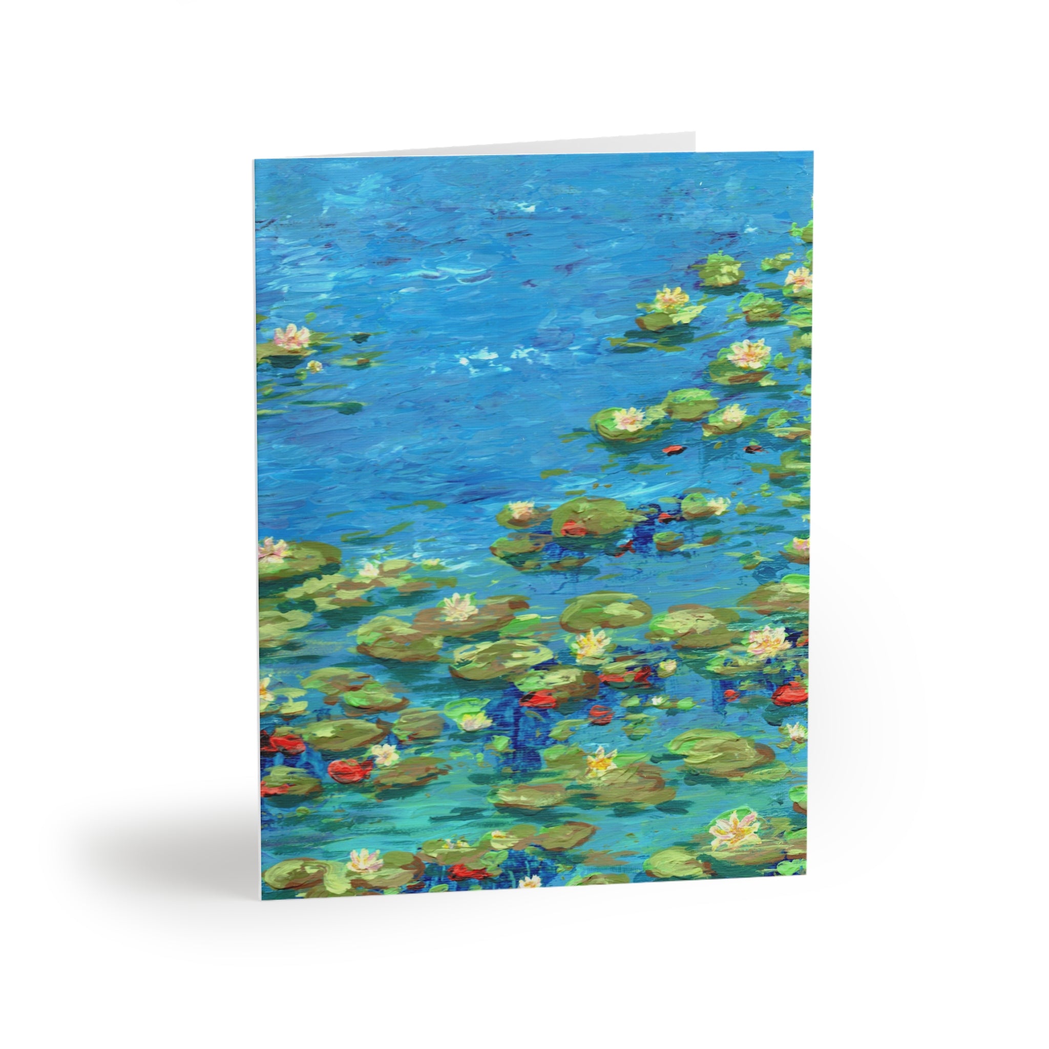 Water Lily Art Greeting Cards — Blank Note Cards Set (8/16/24)