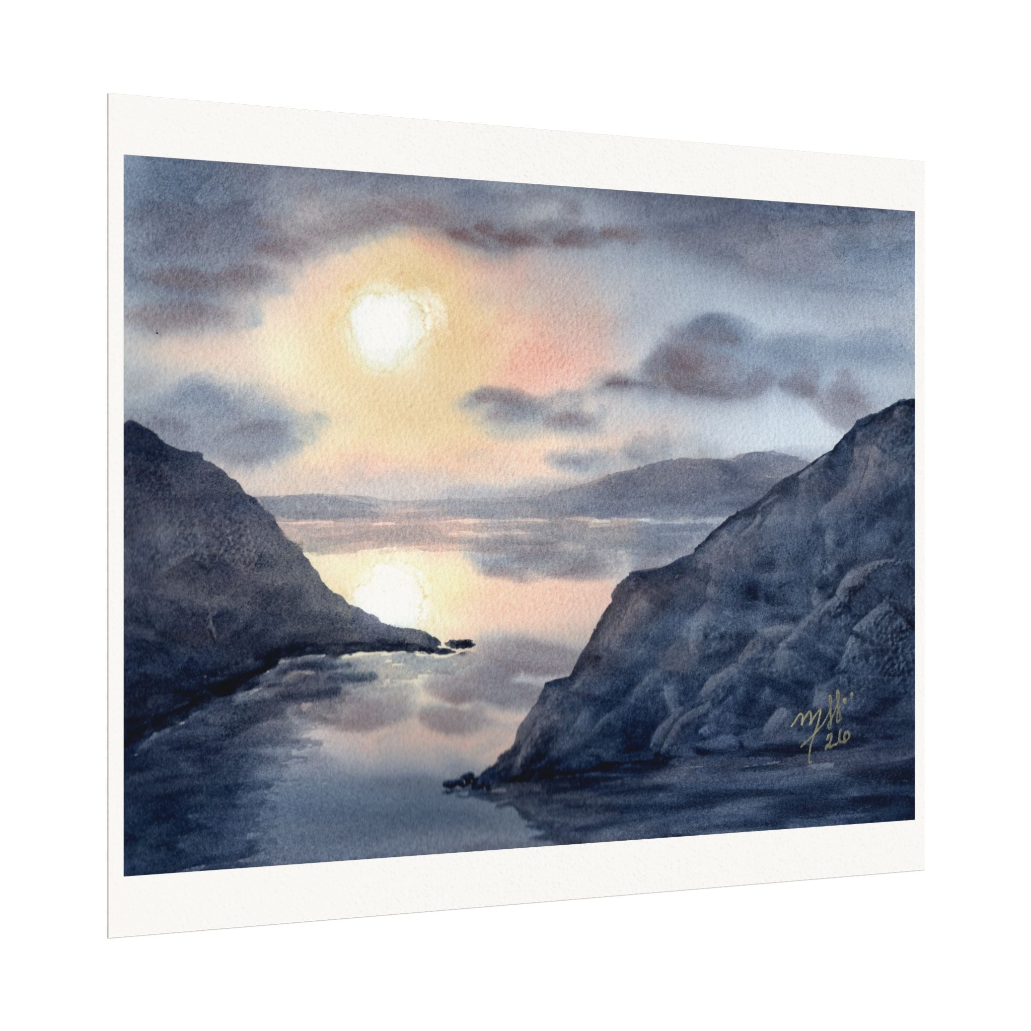 Original Watercolor - Tranquility at Day's End