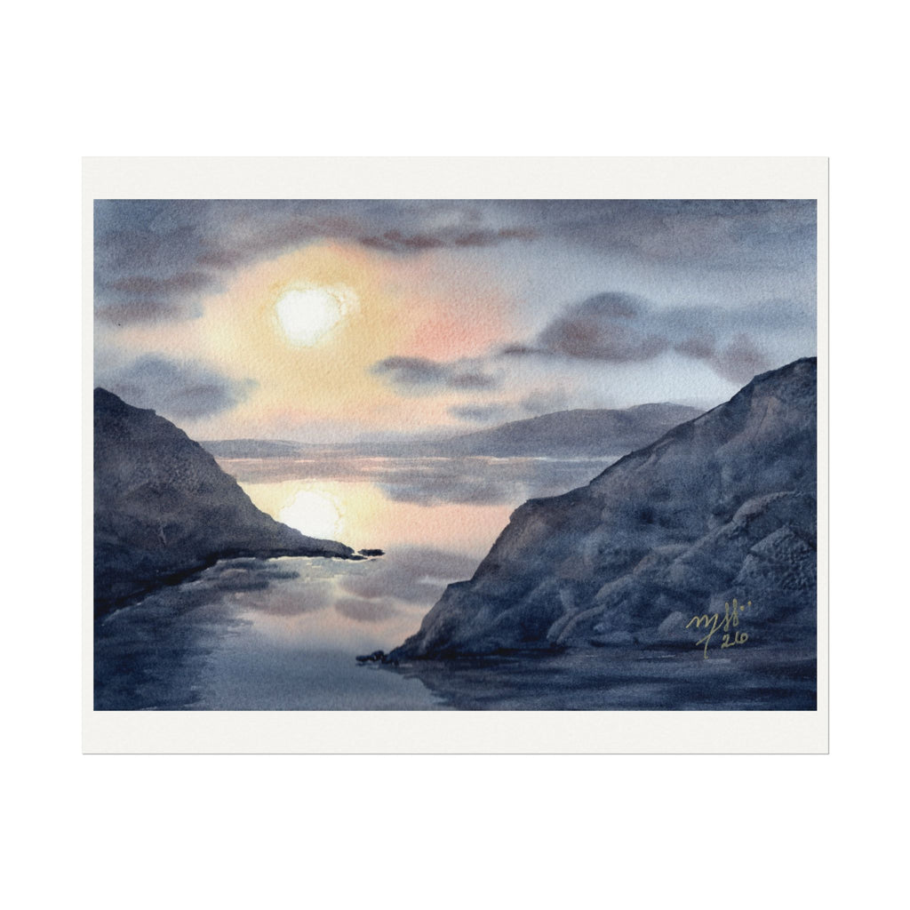 Original Watercolor - Tranquility at Day's End