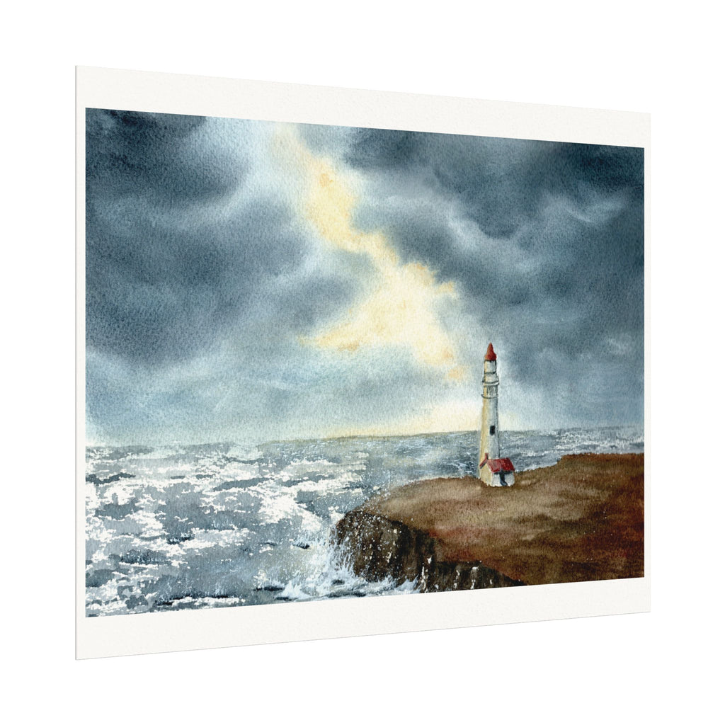 Original Watercolor - Storm on the Coast