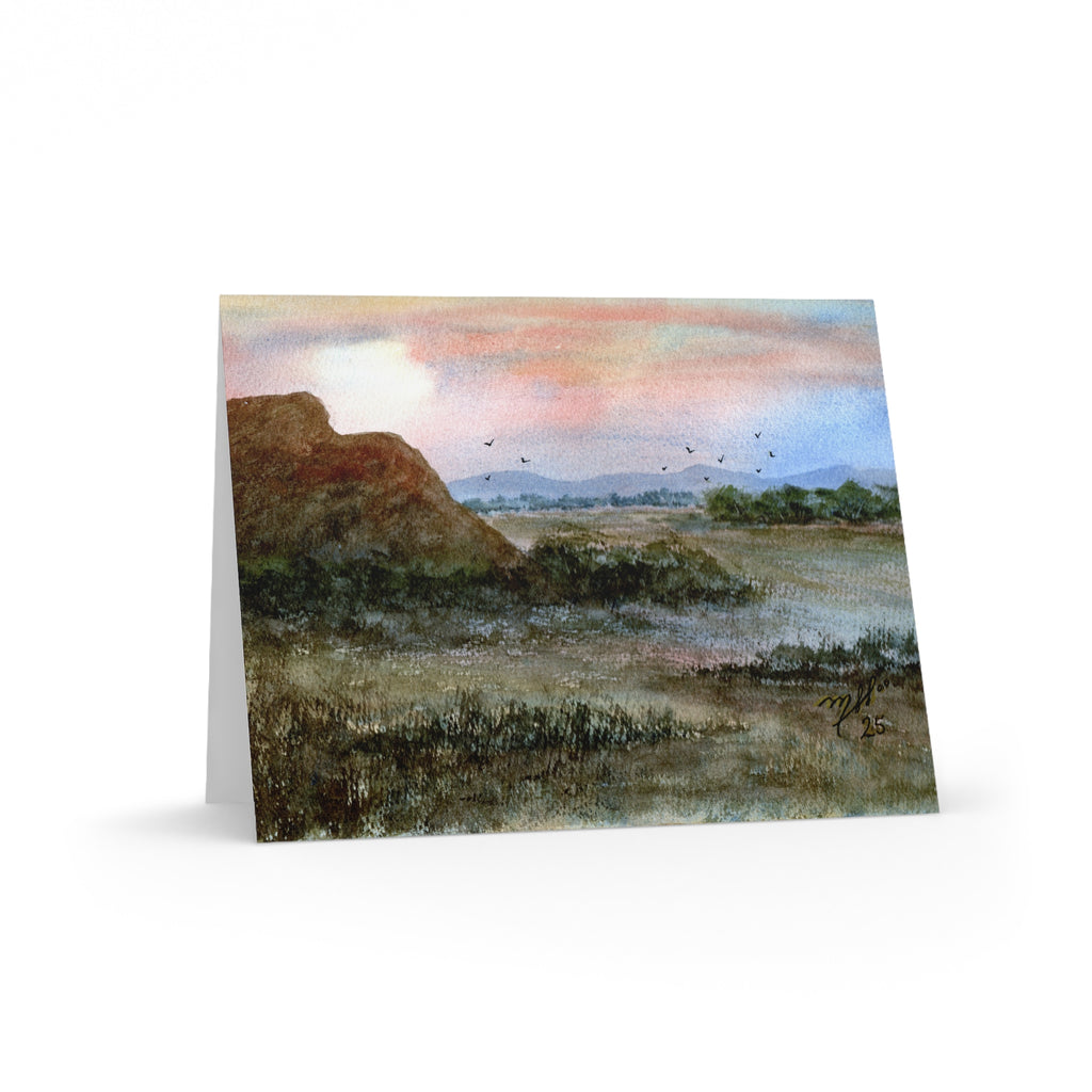 Scenic Sunrise Landscape Greeting Cards — Pack of 8/16/24
