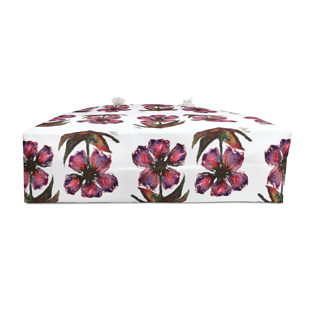 Floral Pattern Weekender Bag – Pink Watercolor Blossoms Travel Tote