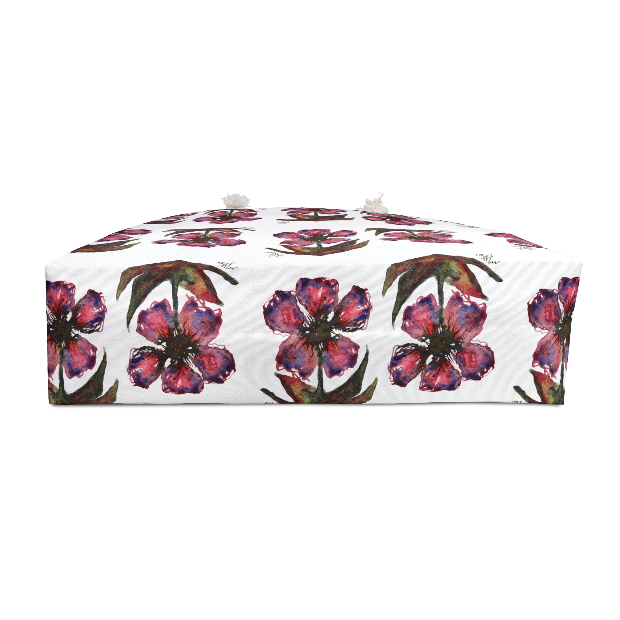 Floral Pattern Weekender Bag – Pink Watercolor Blossoms Travel Tote
