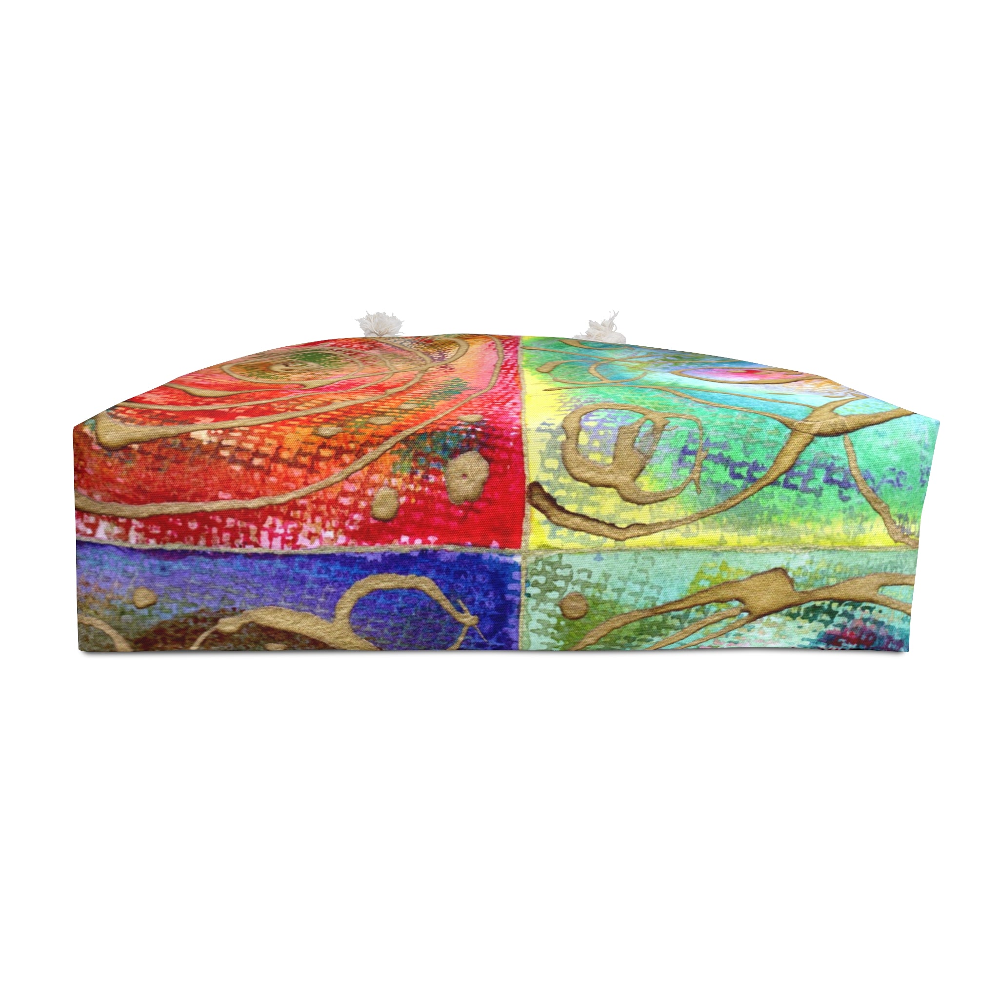 Abstract Floral Weekender Bag – Colorful Boho Travel Tote