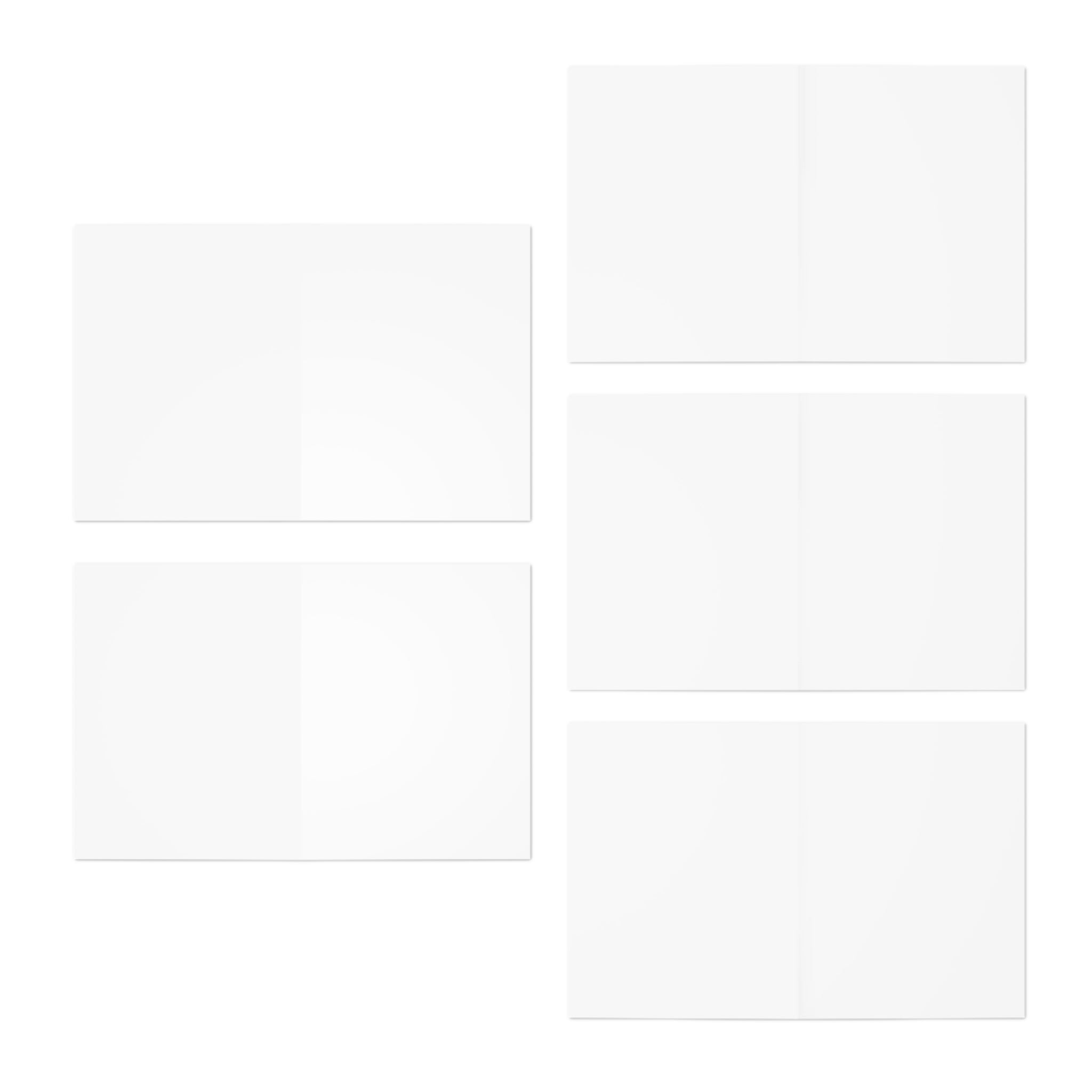 Abstract Watercolor Greeting Cards (5-Pack) — Colorful Floral & Geometric Note Cards