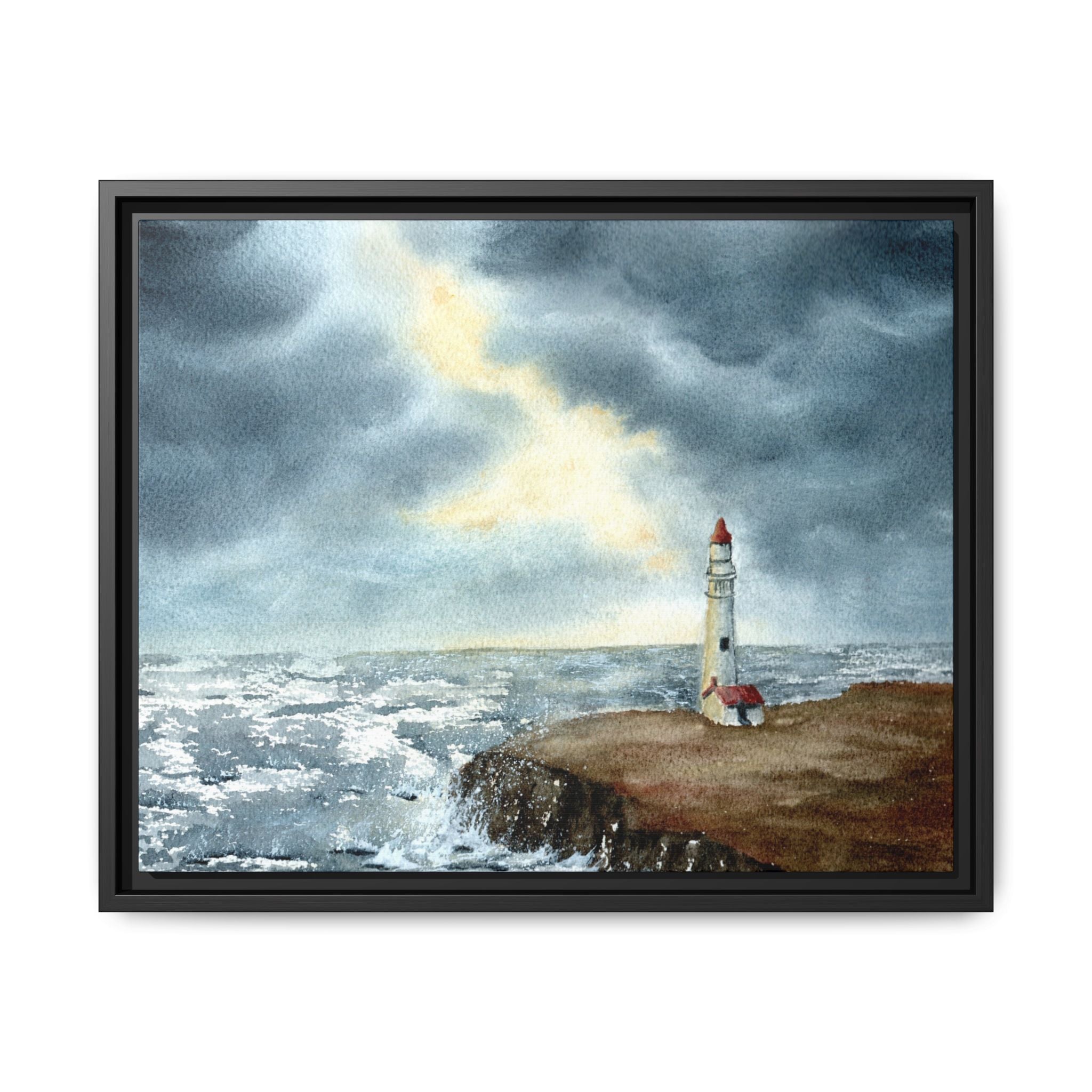 Original Watercolor - Storm on the Coast