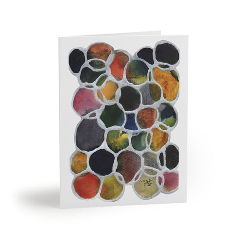Abstract Watercolor Mosaic Greeting Cards — Pack of 8/16/24