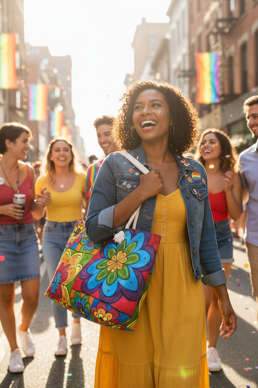 Colorful Floral Patchwork Weekender Bag – Boho Travel Tote