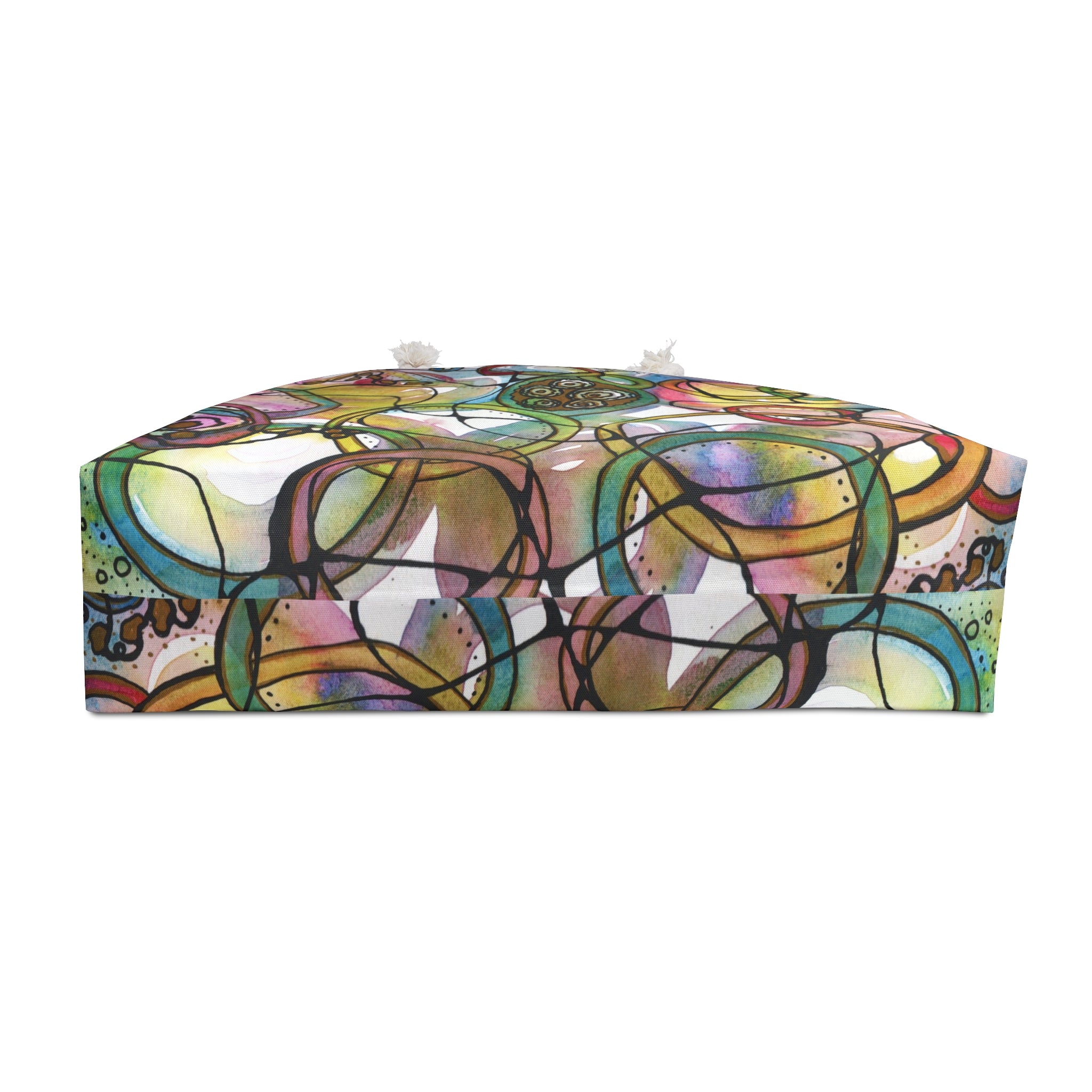 Abstract Bubble Art Weekender Bag — Colorful Watercolor Travel Tote