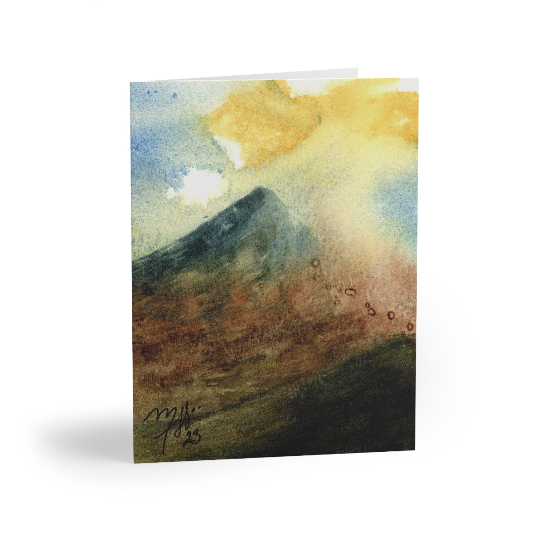 Watercolor Mountain Greeting Cards — Blank Note Cards (Pack of 8/16/24)